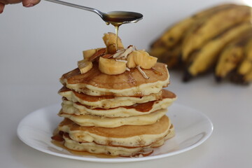 Plantain buttermilk pancakes. Soft and fluffy buttermilk pancake made with a batter added with...