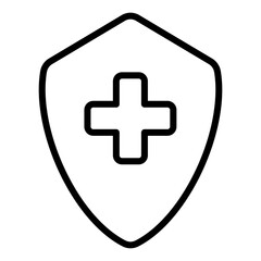 Obraz premium medicine shield icon with transparent background