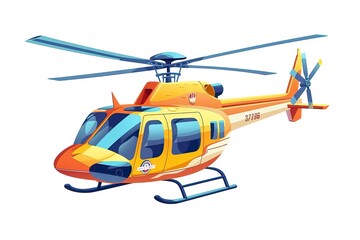 Helicopter Illustration. Transportation illustration. Generative AI
