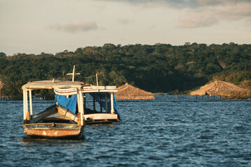 alter do chao santarem brazil amazon rainforest rainy season flooded houses resort beach 