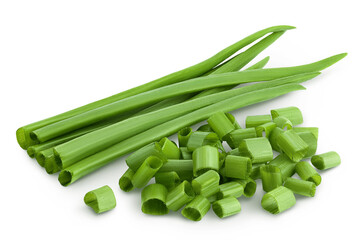 Green onion isolated on the white background with full depth of field