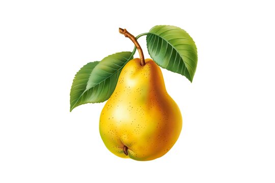 Pear  illustration. Fruit illustration. Generative AI