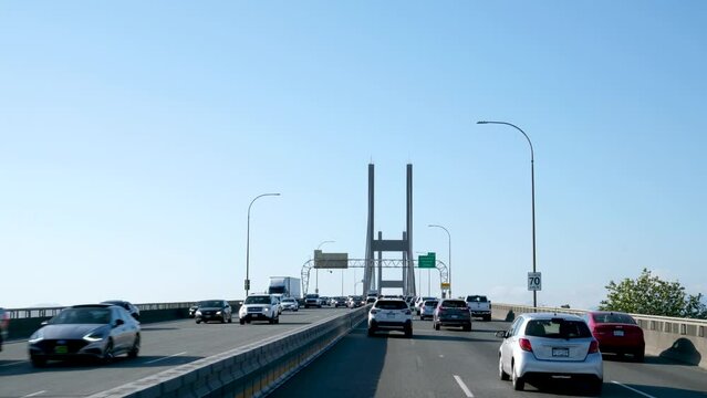 New Pattullo Bridge is a key link between the communities of Surrey and New Westminster. The new four-lane toll-free bridge will provide important improvements for everyone who uses