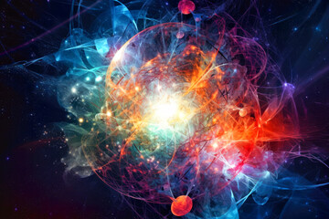 The Higgs and String Theory (Generative AI) - obrazy, fototapety, plakaty