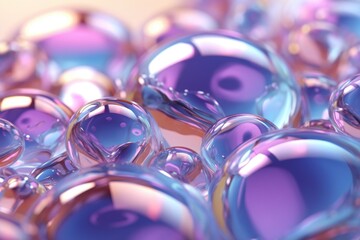 Paint bubble and colorful ball. Water bubble colorful. Generative AI