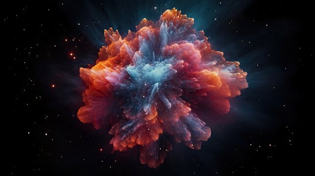 space galaxy cloud nebula. Stary night cosmos. Universe science astronomy. Supernova background generative AI