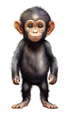 Fototapeta premium Realistic Cute Wild Animal Clipart art With Generative AI. ai.