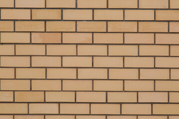 Laying bricks. Construction of a new house.Construction of a brick house.