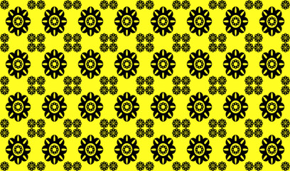 seamless pattern with yellow flowers