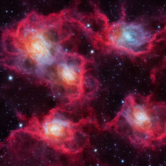 Dazzling galaxy cloud nebula in space. a starry night sky, cosmology and astronomy. Wallpaper with a supernova background	
