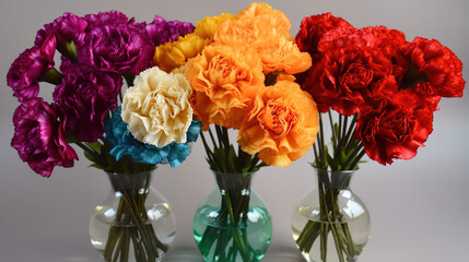 Experience the vibrant beauty of carnations. Generative Ai