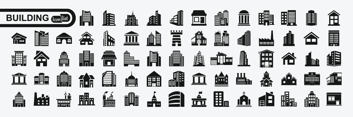 House and building icon set.