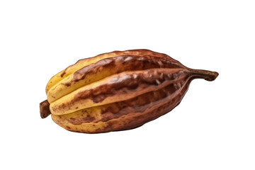 Cacao pod isolated on transparent background, PNG - obrazy, fototapety, plakaty