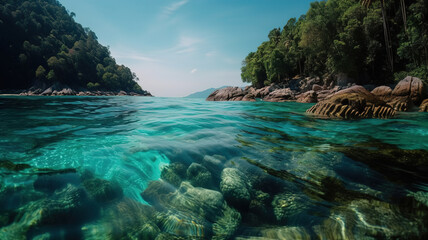 Most Beautiful place in Pulau Tioman, Malaysia. Generative Ai