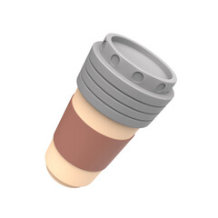 3d render coffee cup 3d illustration coffee latte espresso hot cup