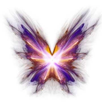 Rainbow winx fate style wings. fairy magic energy.