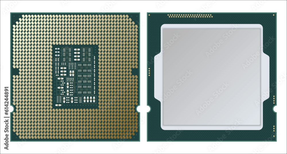 Aufkleber chip cpu design. perfect for illustrating concepts related to programming, software development, art