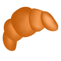 croissant isolated on white background
