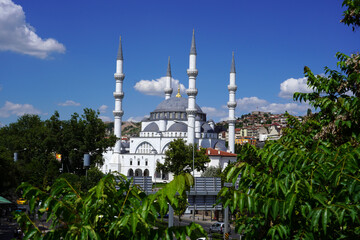 Fototapeta na wymiar Ankara Melike Sultan Mosque in Ulus 