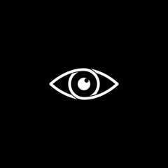 Eye icon isolated on dark background