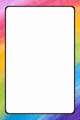 Creative and colored rectangle border with white background