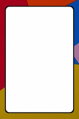 Creative and colored rectangle border with white background