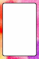 Creative and colored rectangle border with white background