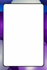 Creative and colored rectangle border with white background