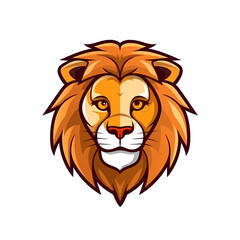 Lion Head Cartoon Illustration