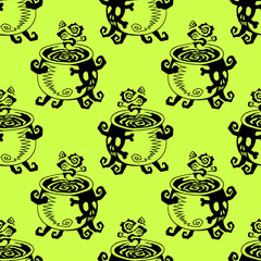 Halloween celebration seamless pattern