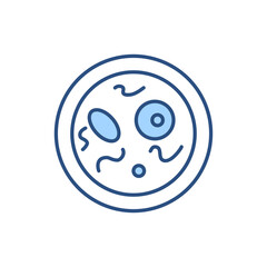 Bacteriology related vector line icon. Gut microbiota color icon. Microorganisms. Gut flora. Intestinal microflora. Bacteria, archaea and fungi. Vector illustration. Editable stroke