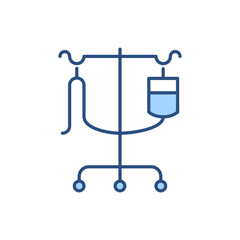 Dropper Stand related vector line icon. Isolated on white background. Vector illustration. Editable stroke