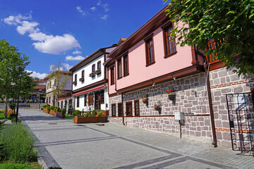 Fototapeta na wymiar Ankara histrorical houses view in Samanpazarı Ulus 