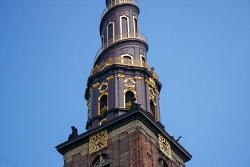 Fototapeta na wymiar church winding spire