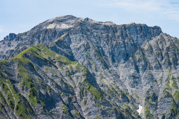 Adelboden, Switzerland - July 24, 2022 - Summer view of Adelboden village and city center