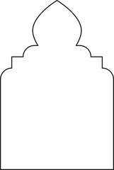 Boho frame arch png illustration modern minimalistic retro aesthetic linear arc portal logo bohemian design element mystical geometric abstract border