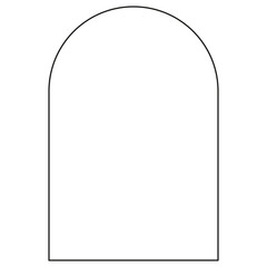 Boho frame arch vector illustration modern minimalistic retro aesthetic linear arc portal logo bohemian design element mystical geometric abstract border