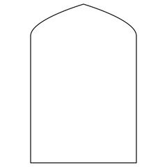 Boho frame arch vector illustration modern minimalistic retro aesthetic linear arc portal logo bohemian design element mystical geometric abstract border