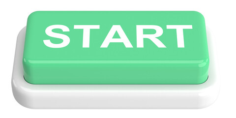 Start button. 3D button. 3D illustration.