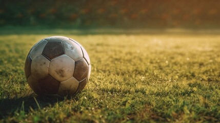 The ball on the football field. Generative AI