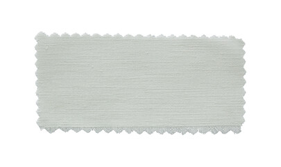 White fabric swatch samples texture isolated with clipping path