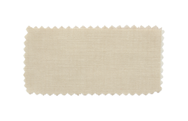 Beige fabric swatch samples texture isolated with clipping path