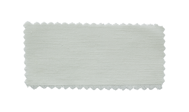 White fabric swatch samples texture isolated with clipping path