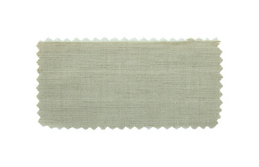 Natural fabric swatch samples texture isolated with clipping path