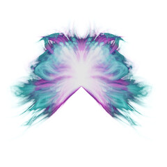 Beautiful watercolor abstract translucent butterfly. Wings look like wet watercolor splashing.