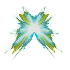 Fototapeta na wymiar Beautiful watercolor abstract translucent butterfly. Wings look like wet watercolor splashing.
