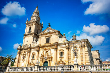 Fototapeta premium Cathedral in Ragusa, Val di Noto, southern Sicily, Italy