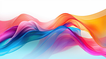 Fototapeta na wymiar abstract colorful wave background. Generative AI image.