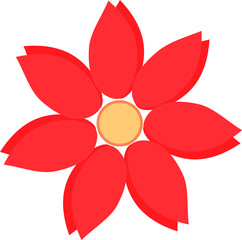 Flower icon on transparent background, SVG