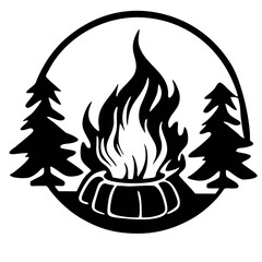 illustration of a fire